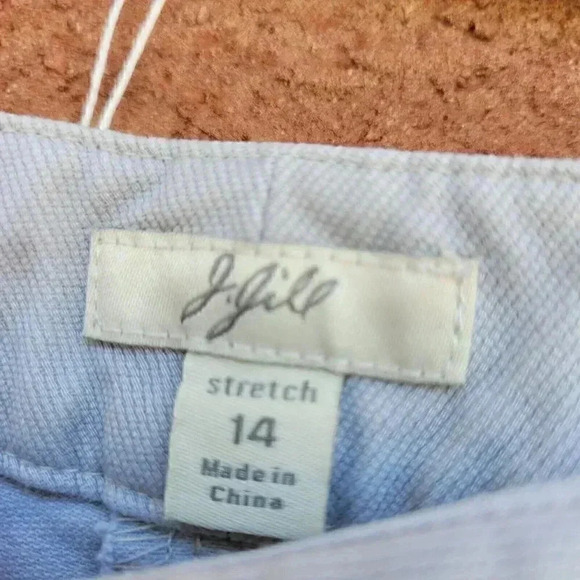 J. Jill Pants Women's Size 14 Stretch Ankle Crop Beige Wide Leg Pockets - Picture 3 of 7